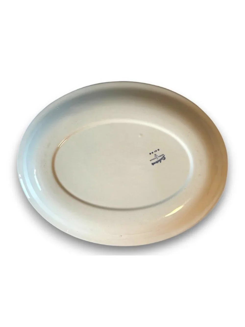 Vintage Homer Laughlin Debutante Oval Serving Platter White Floral 14 Inch - Picture 5 of 10
